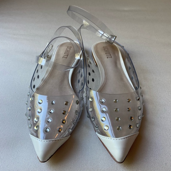 Schutz Biina Studded Clear Sandal Size US 8 - Picture 7 of 7